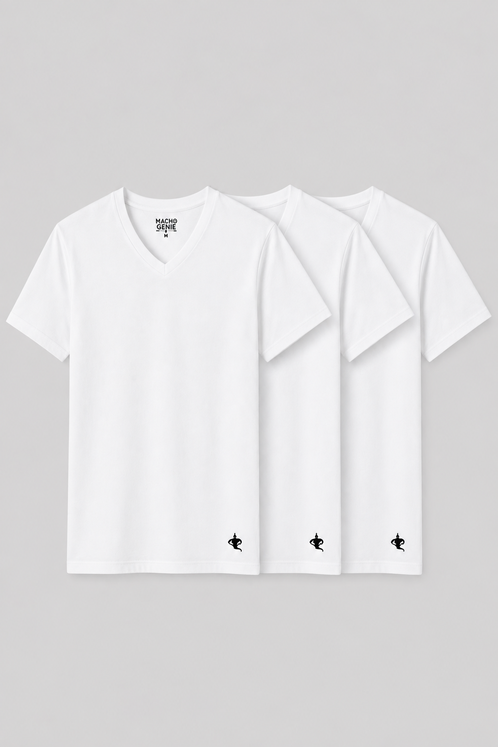 Men's Essentials - AeroCot V-Neck Undershirt - 3-Pack - White