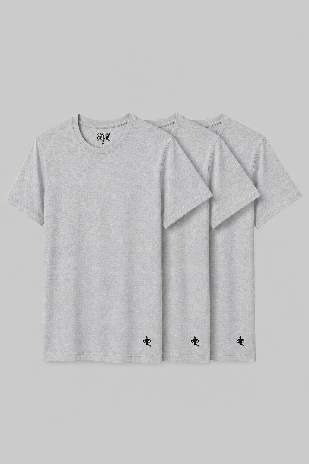 Men's Essentials - AeroCot Round Neck Undershirt - 3-Pack - Gray
