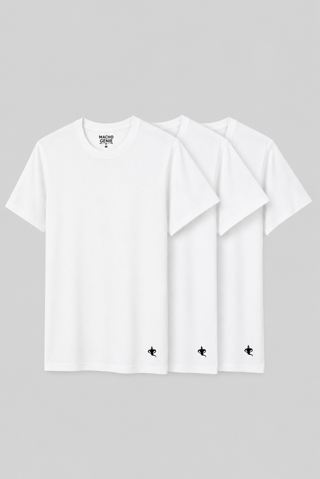 Men's Essentials - AeroCot Round Neck Undershirt - 3-Pack - White