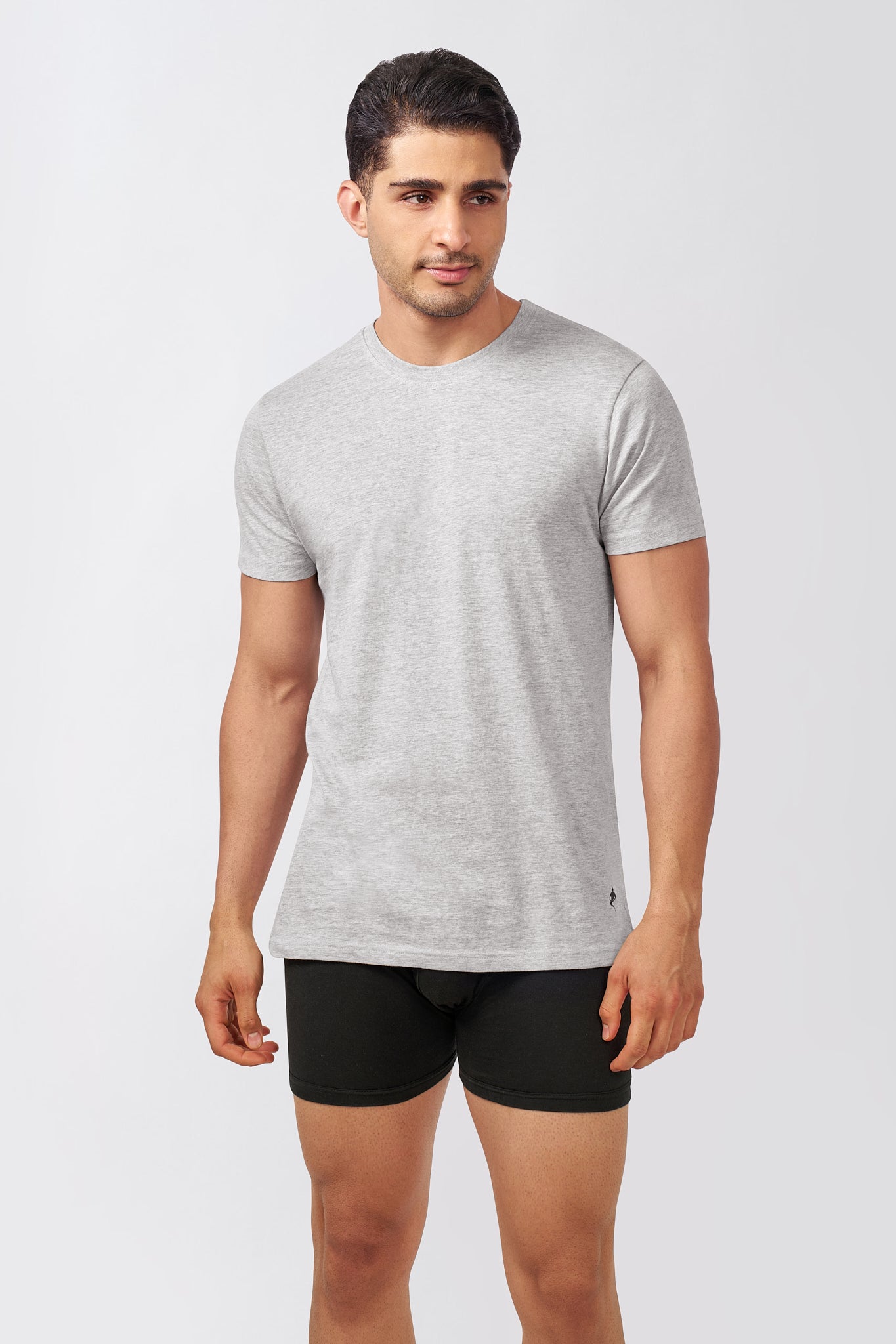 Men's Essentials - AeroCot Round Neck Undershirt - 3-Pack - Gray
