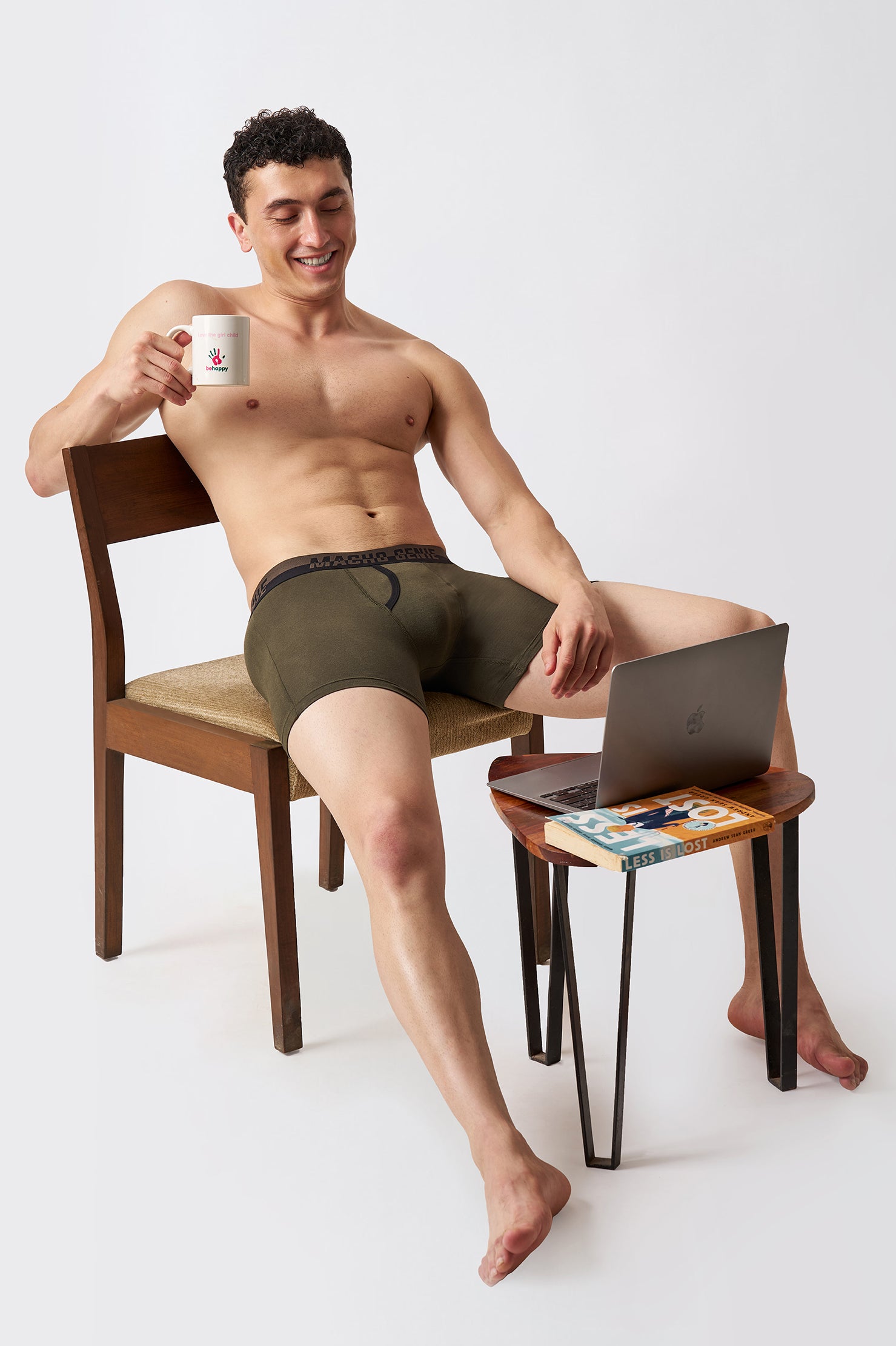 Men's Essentials - ActiveCore Supima Blend Cotton Boxer Briefs - Army Green