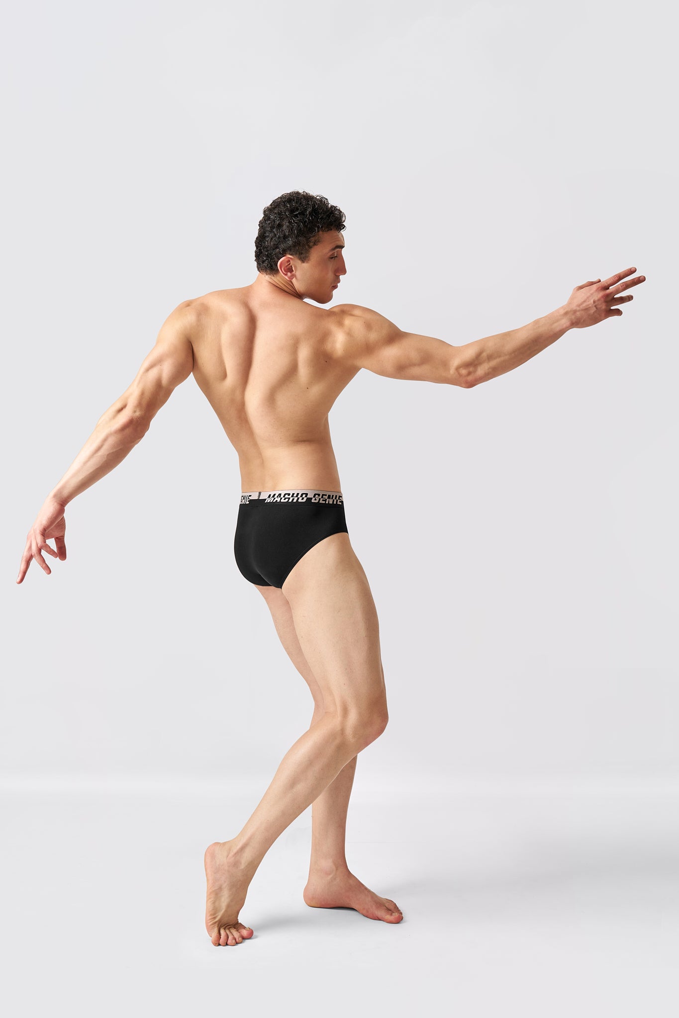 Macho Genie Carbon Black Supima Blend men's briefs with a flexible and comfortable fit for everyday wear
