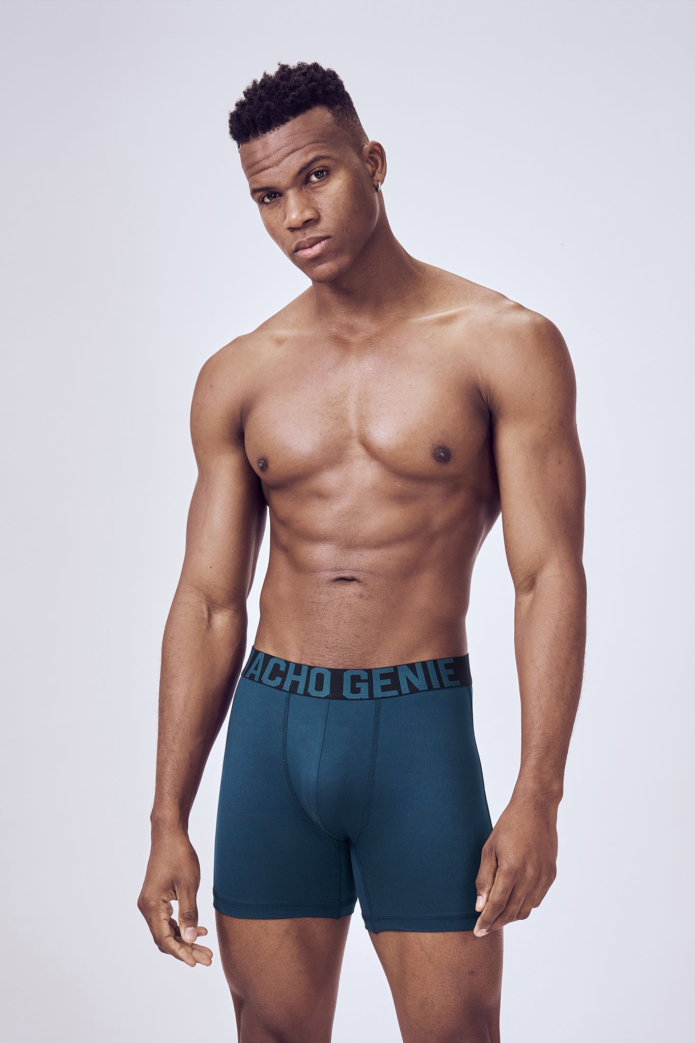 Macho Genie MenSailor Blue boxer brief inner wear with high stretch fabric, flexible waistband and compression support active wear