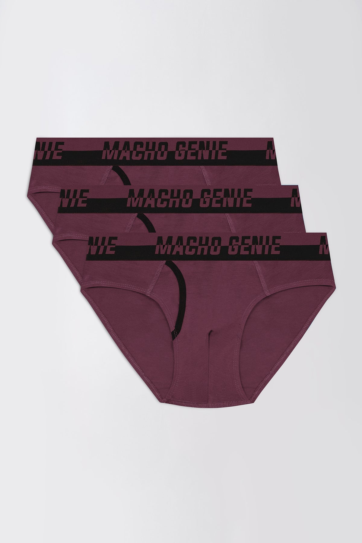 Men's Essentials - ActiveCore Cotton Blend Y-Shaped Briefs - 3-Pack - Napa Wine