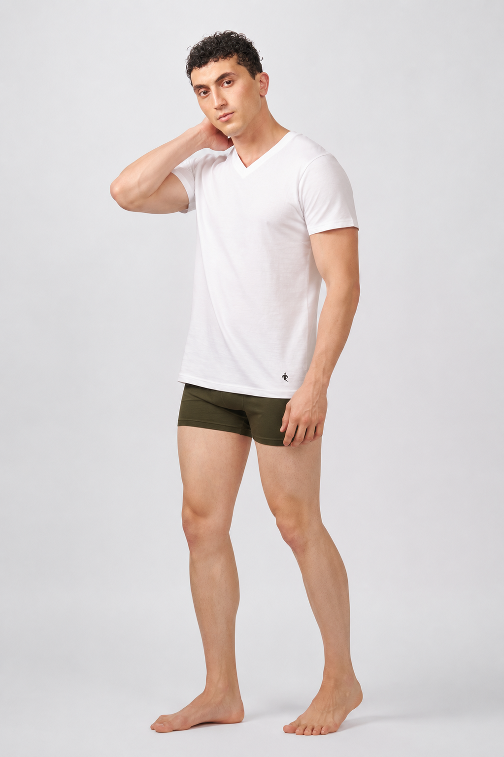 Men's Essentials - AeroCot V-Neck Undershirt - 3-Pack - White