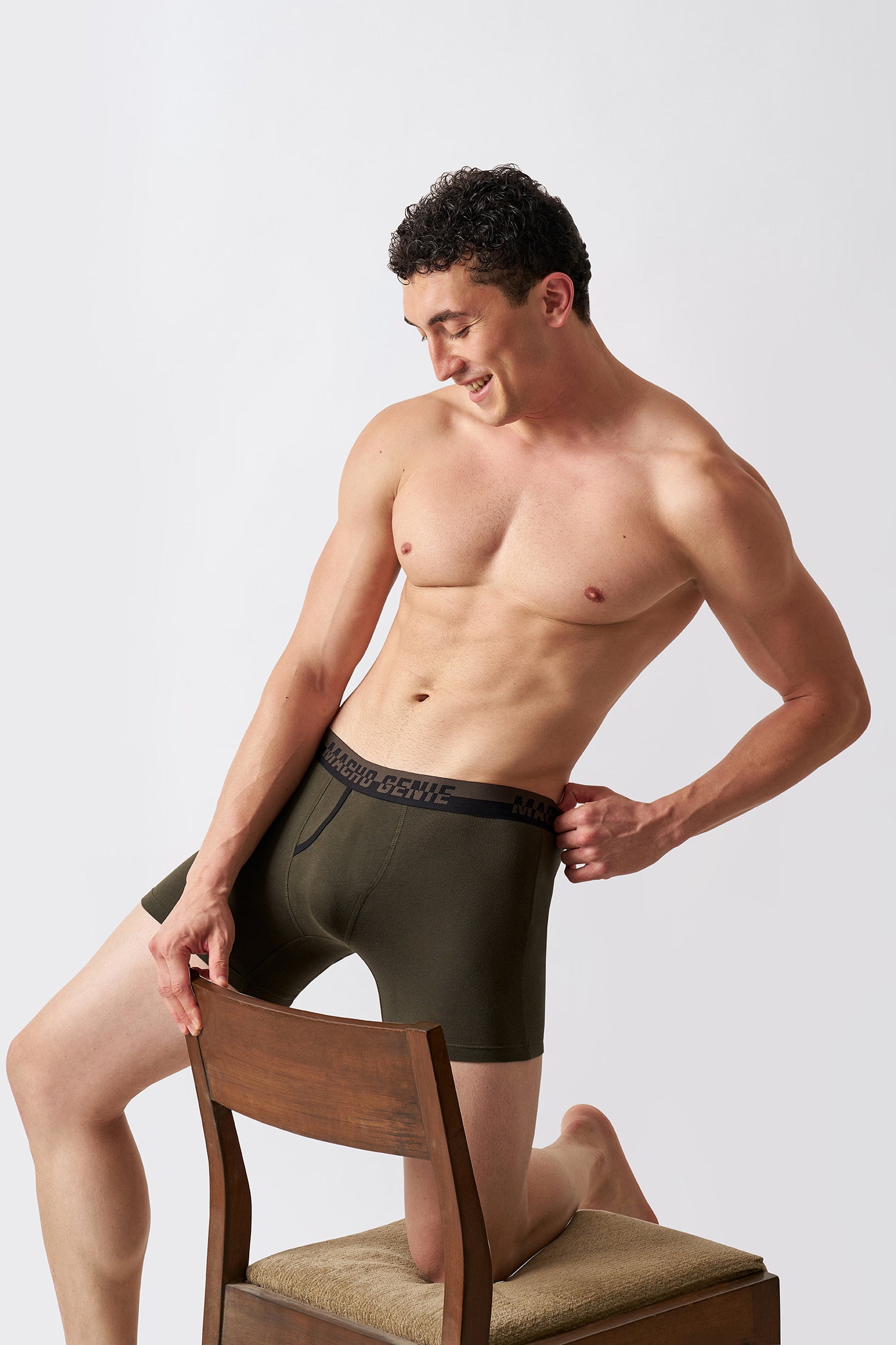 Men's Essentials - ActiveCore Supima Blend Cotton Boxer Briefs - Army Green