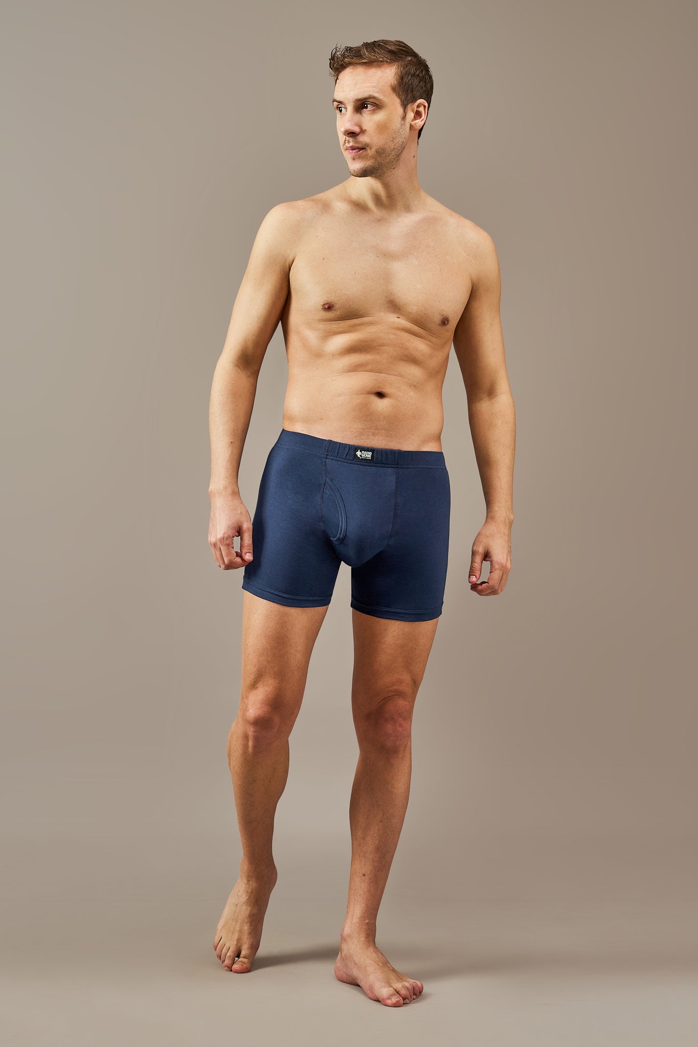 Macho Genie 100% cotton Ocean Blue boxer trunks from the All-Day Bliss collection, designed with a slim fit and breathable fabric for easy movement and all-day comfort.