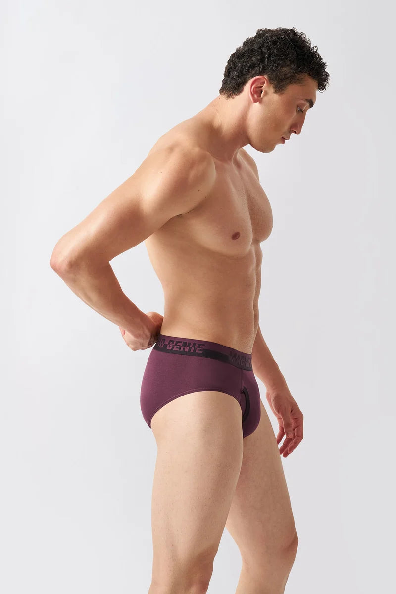 Men's Essentials - ActiveCore Cotton Blend Y-Shaped Briefs - 3-Pack - Napa Wine