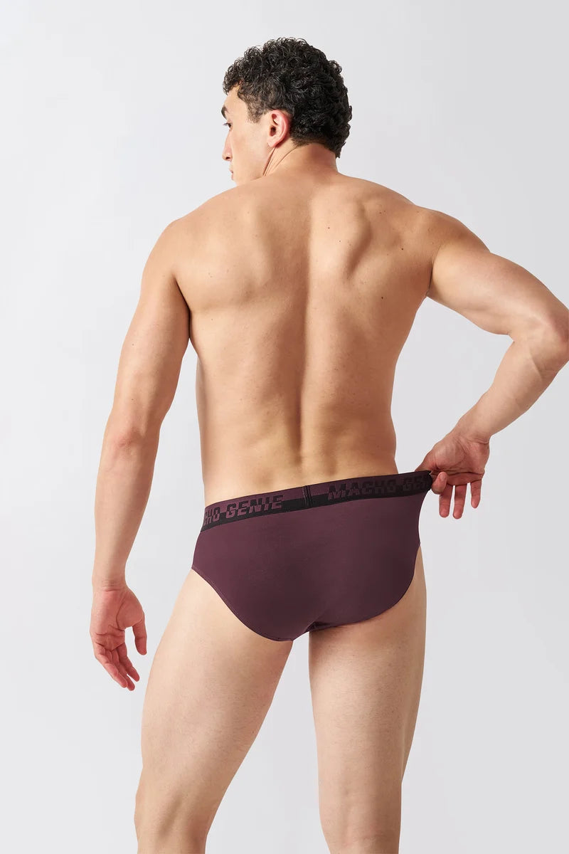 Men's Essentials - ActiveCore Cotton Blend Y-Shaped Briefs - 3-Pack - Napa Wine