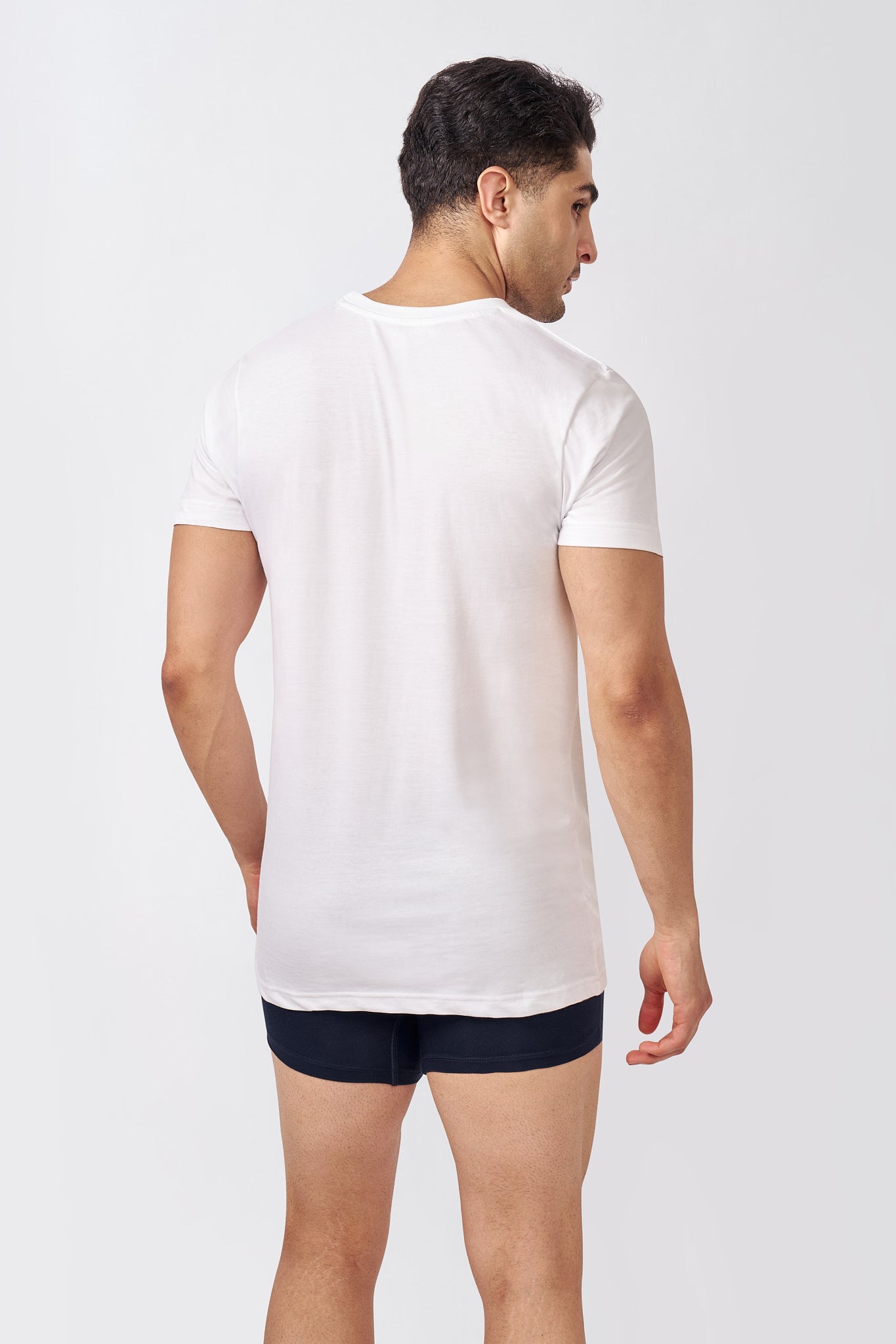 Macho Genie AeroCot Base+ feathery cotton white Round-Neck undershirt designed for soft, breathable comfort throughout everyday wear