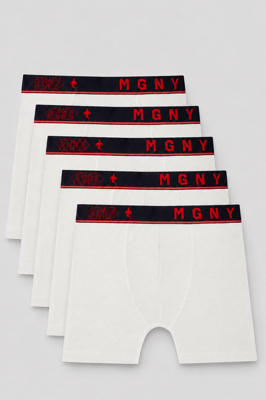 Men's Essentials - Bamboo Aeroflex Breathable Boxer Briefs - 5-Pack - Ivory White