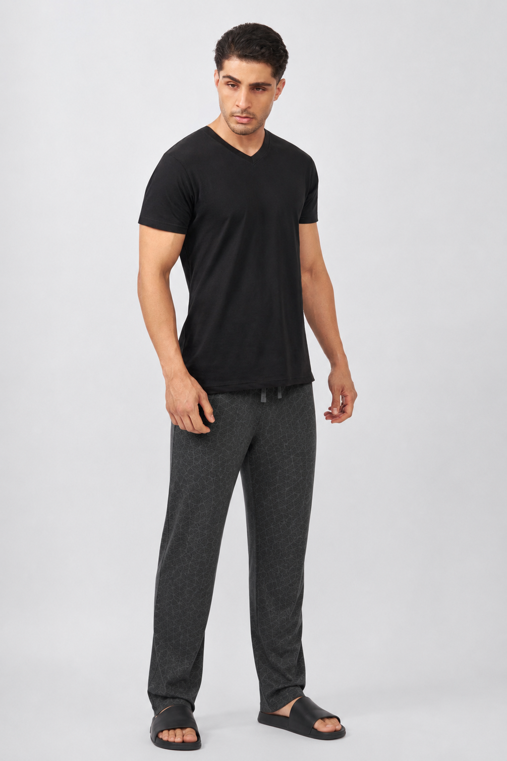 Men's Essentials - AeroCot V-Neck Undershirt - Onyx Black