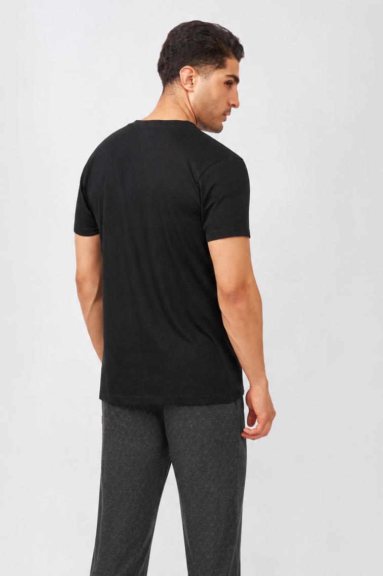 Men's Essentials - AeroCot V-Neck Undershirt - Onyx Black